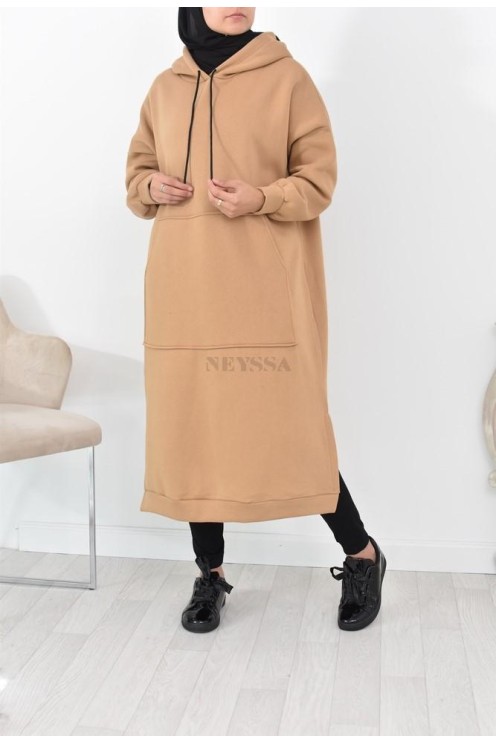 Robe tunique grande taille mastoura ample pour modest fashion hiver