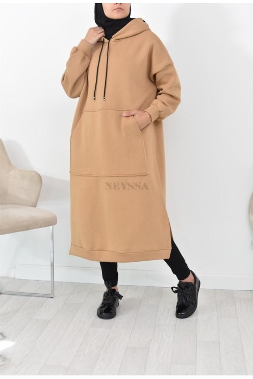 Robe tunique grande taille mastoura ample pour modest fashion hiver