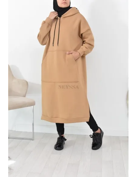 Robe tunique grande taille mastoura ample pour modest fashion hiver