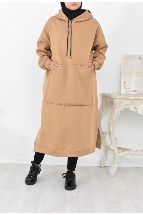Robe tunique grande taille mastoura ample pour modest fashion hiver
