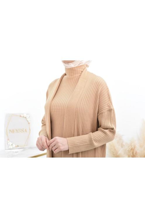 Camel Mesh palazzo set high neck for veiled woman best price