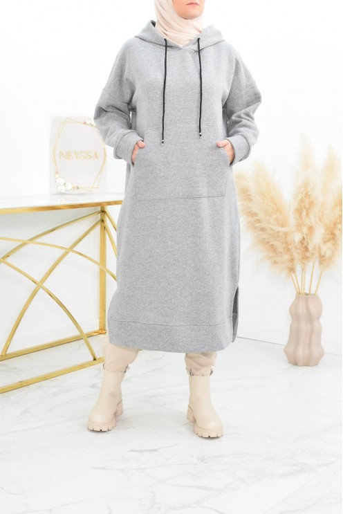 Robe tunique grande taille mastoura ample pour modest fashion hiver