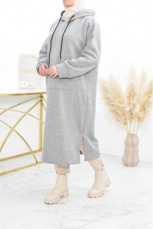 Robe tunique grande taille mastoura ample pour modest fashion hiver