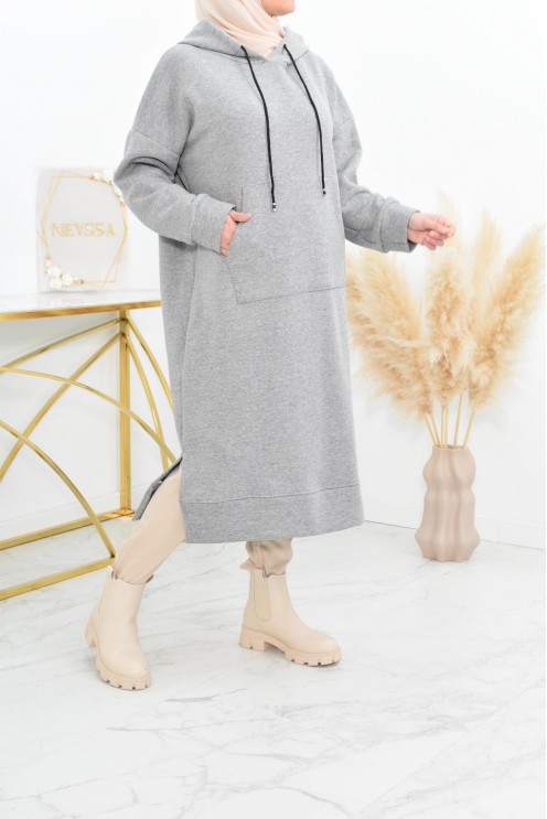 Robe tunique grande taille mastoura ample pour modest fashion hiver