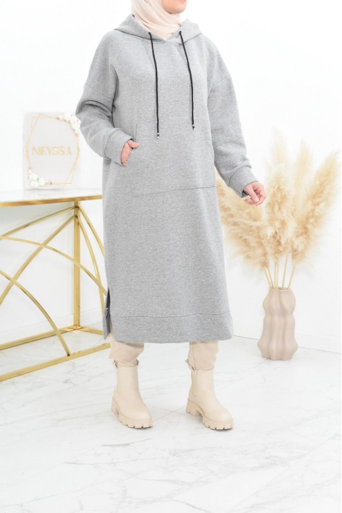 Robe tunique grande taille mastoura ample pour modest fashion hiver