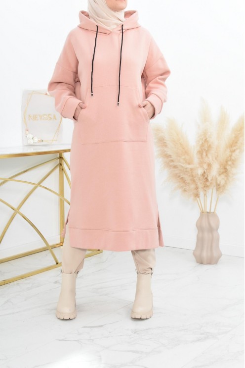 Robe tunique grande taille mastoura ample pour modest fashion hiver