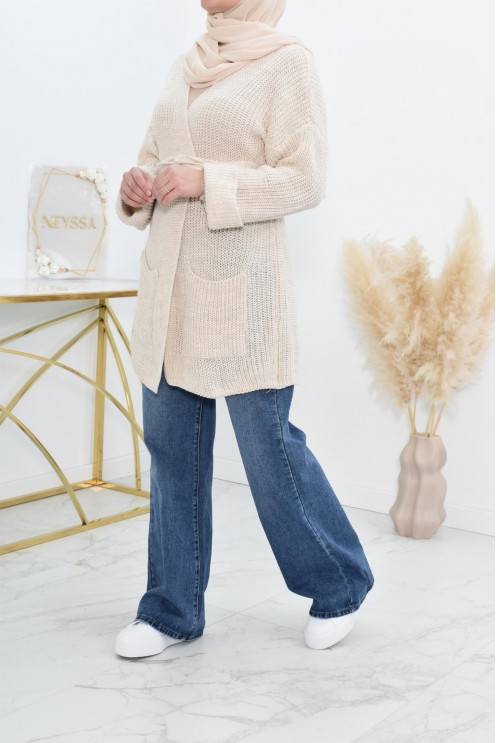 Palazzo en jean ample haut de gamme idéale femme voilée