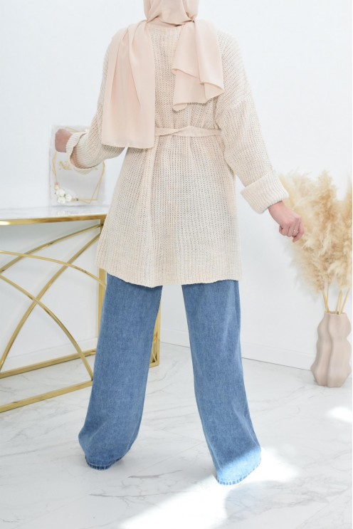 Palazzo en jean ample haut de gamme idéale femme voilée