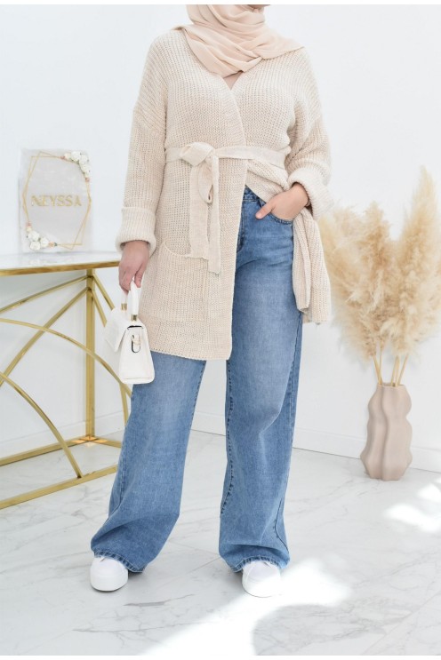 Palazzo en jean ample haut de gamme idéale femme voilée