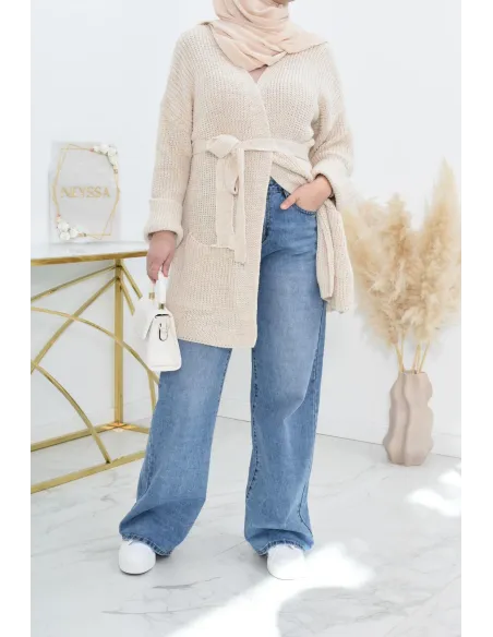 Palazzo en jean ample haut de gamme idéale femme voilée