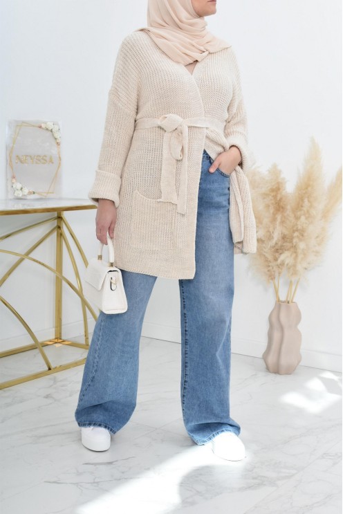 Palazzo en jean ample haut de gamme idéale femme voilée