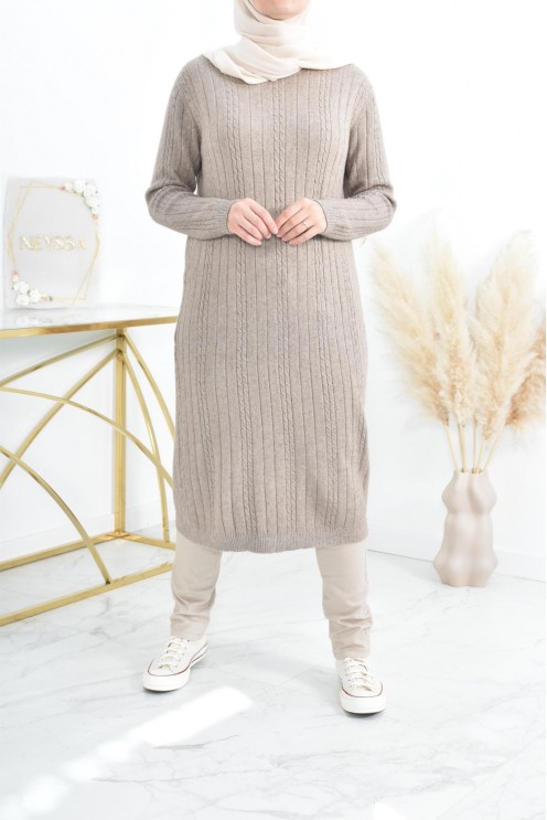 Tunique pull Hiver en maille tissée automne pas cher by neyssa