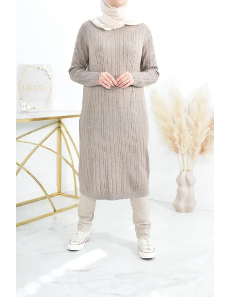 Tunique pull Hiver en maille tissée automne pas cher by neyssa