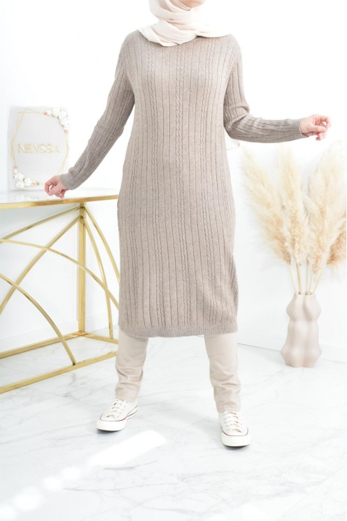 Tunique pull Hiver en maille tissée automne pas cher by neyssa