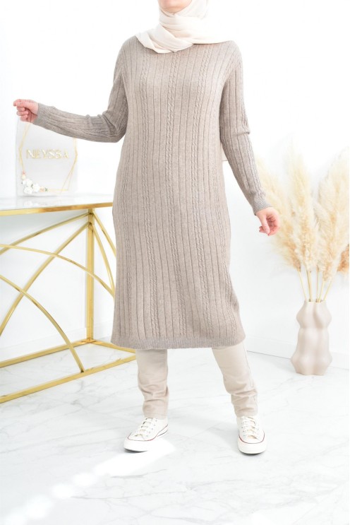Tunique pull Hiver en maille tissée automne pas cher by neyssa