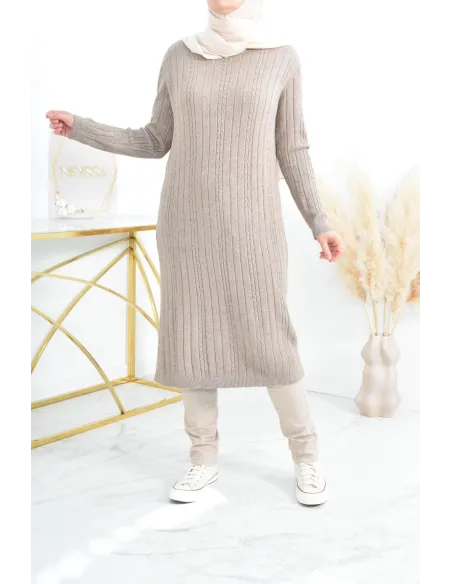 Tunique pull Hiver en maille tissée automne pas cher by neyssa
