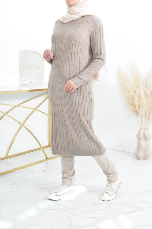 Tunique pull Hiver en maille tissée automne pas cher by neyssa