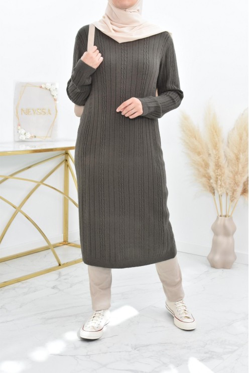 Tunique pull Hiver en maille tissée automne pas cher by neyssa