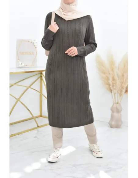 Tunique pull Hiver en maille tissée automne pas cher by neyssa