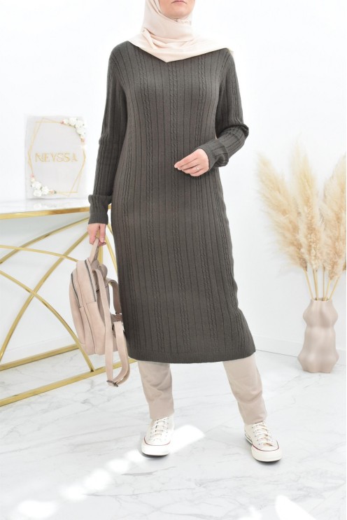 Tunique pull Hiver en maille tissée automne pas cher by neyssa