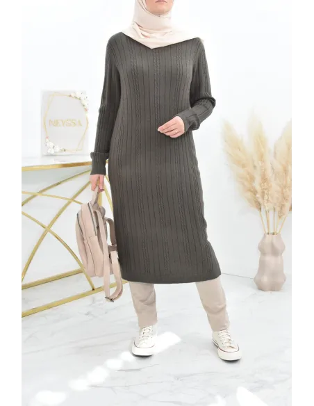 Tunique pull Hiver en maille tissée automne pas cher by neyssa