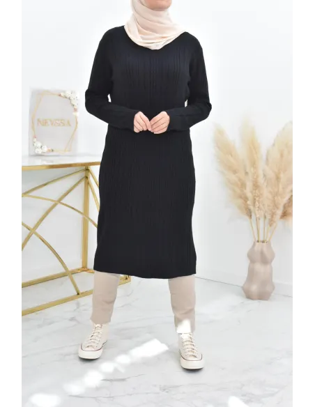 Tunique pull Hiver en maille tissée automne pas cher by neyssa