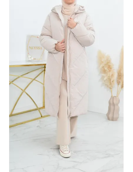 Doudoune femme longue moderne pour femme musulmane 