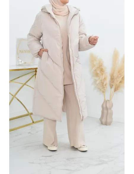 Doudoune femme longue moderne pour femme musulmane 