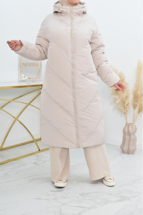 Doudoune femme longue moderne pour femme musulmane 
