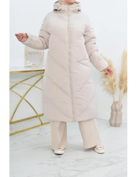 Doudoune femme longue moderne pour femme musulmane 