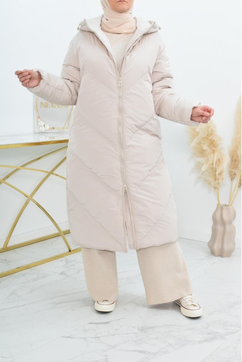 Doudoune femme longue moderne pour femme musulmane 