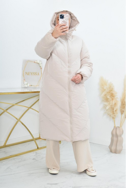 Doudoune femme longue moderne pour femme musulmane 