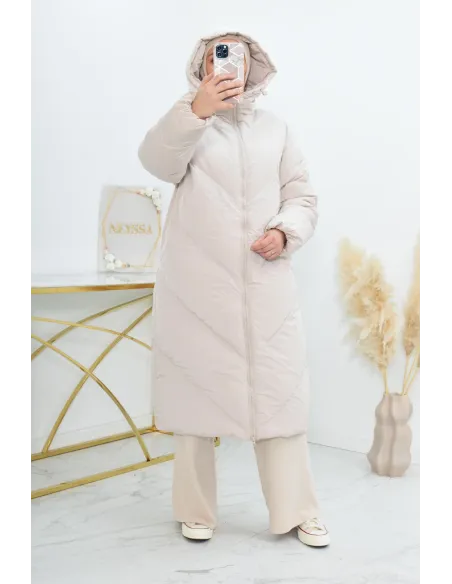 Doudoune femme longue moderne pour femme musulmane 