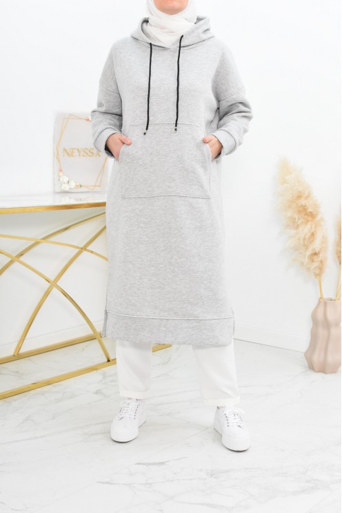 Robe tunique grande taille mastoura ample pour modest fashion hiver