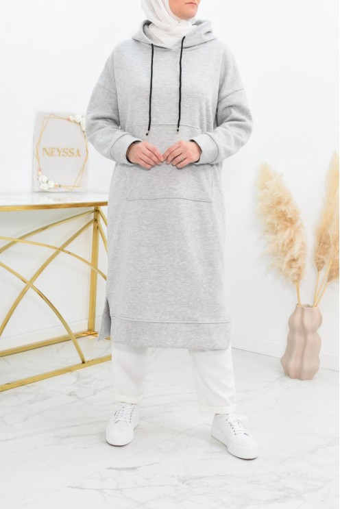 Robe tunique grande taille mastoura ample pour modest fashion hiver