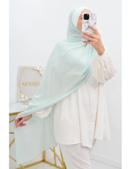 hijab prêt à enfiler en mousseline style turque hijab bonnet intégré 