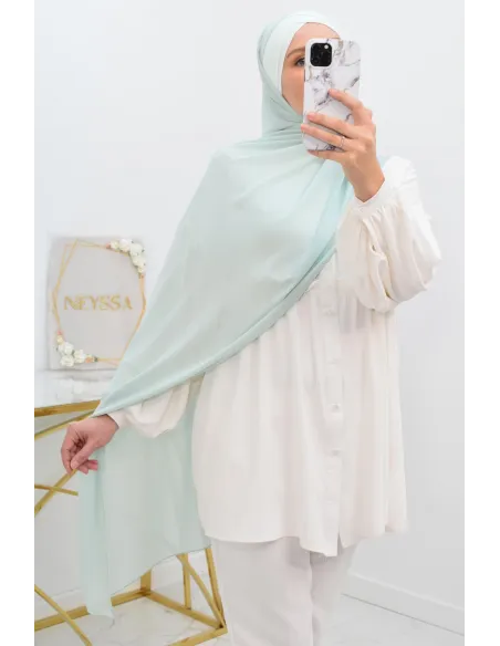 hijab prêt à enfiler en mousseline style turque hijab bonnet intégré 