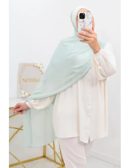 hijab prêt à enfiler en mousseline style turque hijab bonnet intégré 