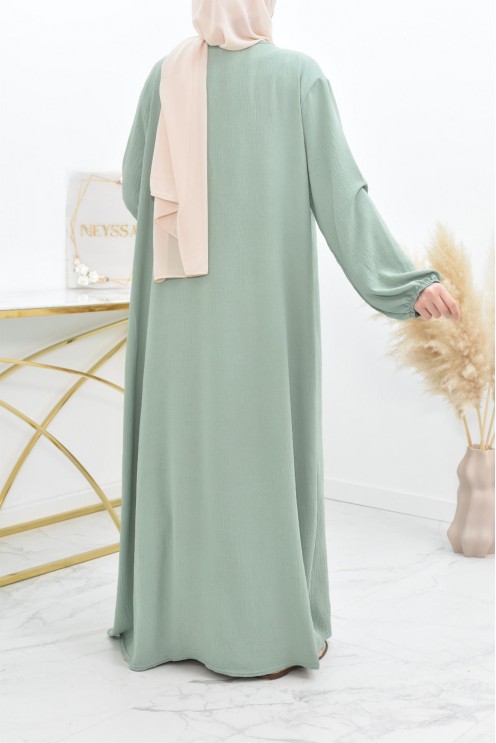 Robe abaya style oriental avec sfifa au quotdien et fête de l'Aïd