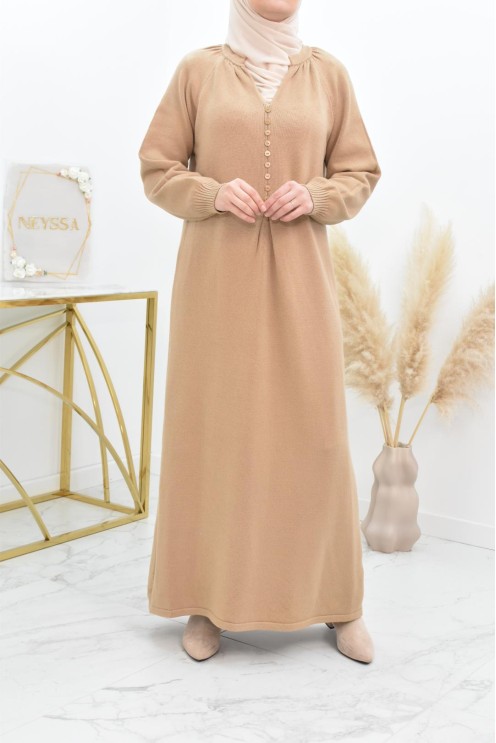 Robe pull longue en maille épaisse pour l'hiver et l'automne by neyssa