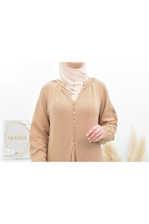 Robe pull longue en maille épaisse pour l'hiver et l'automne by neyssa