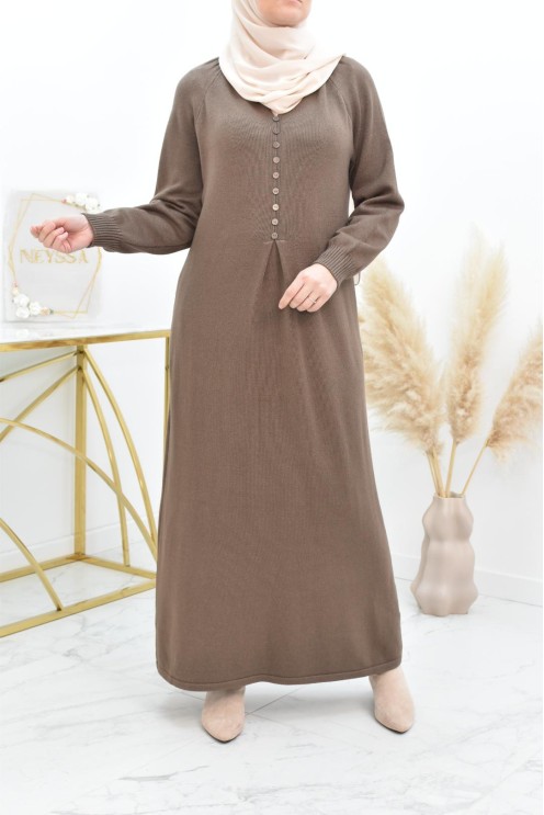 Robe pull longue en maille épaisse pour l'hiver et l'automne by neyssa