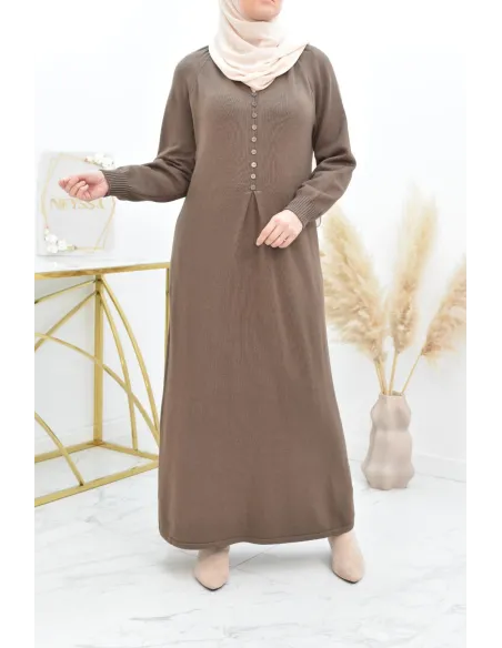 Robe pull longue en maille épaisse pour l'hiver et l'automne by neyssa