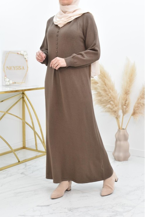 Robe pull longue en maille épaisse pour l'hiver et l'automne by neyssa