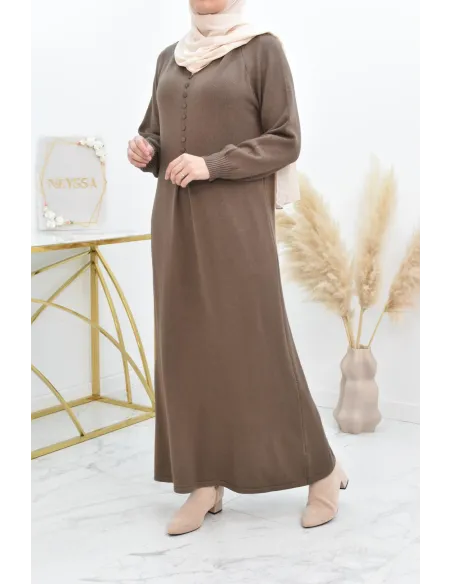 Robe pull longue en maille épaisse pour l'hiver et l'automne by neyssa