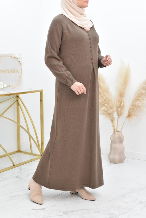 Robe pull longue en maille épaisse pour l'hiver et l'automne by neyssa