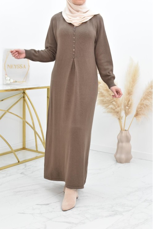 Robe pull longue en maille épaisse pour l'hiver et l'automne by neyssa