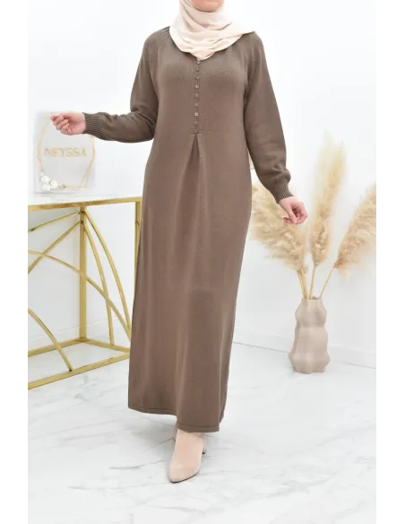 Robe pull longue en maille épaisse pour l'hiver et l'automne by neyssa