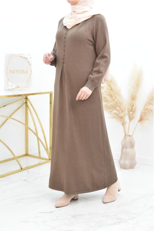 Robe pull longue en maille épaisse pour l'hiver et l'automne by neyssa