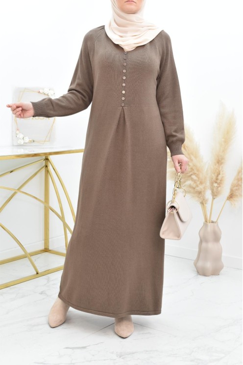 Robe pull longue en maille épaisse pour l'hiver et l'automne by neyssa